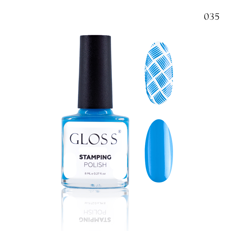 GLOSS Stamping polish 35, 8 ml (deep sky-blue)